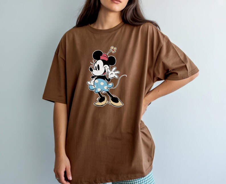 Cute Minnie Mouse Classic Sketch Comfort Colors® Shirt, Cute Vintage Portrait Minnie T-Shirt, Retro Minnie Mouse Family Vacation Trip Shirt image 7