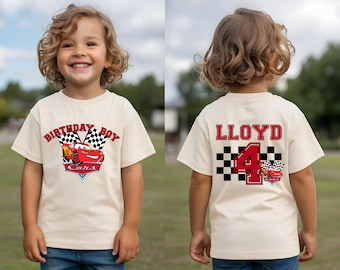 Lightning McQueen Birthday Shirt,  Crew Cars Birthday T-Shirt, Family Racing Cars Shirt, McQueen Birthday Party Shirt, Race Toddler Shirt