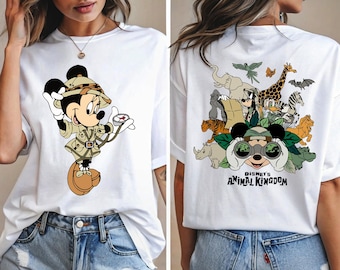 Mickey Mouse Safari Trip, Mickey And Friends Matching T-Shirts, Mickey Minnie Daisy Donald Pluto Goofy Shirts, Mickey Safari Family Shirts