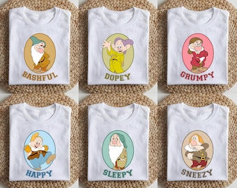 Seven Dwarfs T-Shirt, Disney Trip Shirt, Disney Family Matching Shirts, Snow White Evil Queen Prince Shirt, 7 Dwarfs Toddler T-Shirts