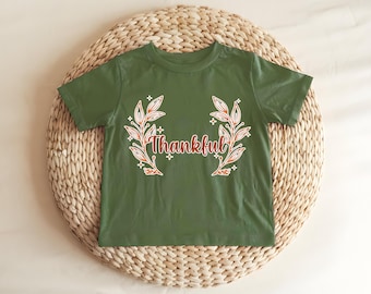 Thankful Kids Shirt, Thanksgiving T-Shirt, Cute Thankful Shirt, Fall T-Shirt, Thanksgiving Women T-Shirt, Fall Kids Sweatshirt, Gift For Her
