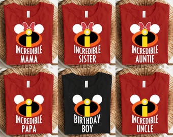 Personalized The Incredibles Birthday Family Shirts, Mickey Ears Incredible Birthday Shirt, Incredible Shirts, Disney Family Matching Shirts
