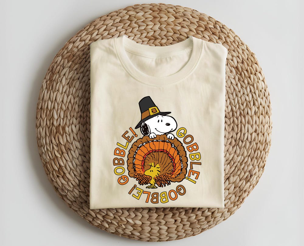 Thanksgiving Gobble Kids Sweatshirt, Snoopy Turkey Kids Shirt, Thanksgiving Baby Bodysuit, Fall Shirt, Thanksgiving Snoopy Gobble T-Shirt Onlytee