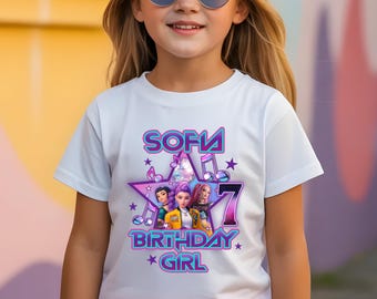 Custom Birthday Shirt, Personalized Birthday Girl T-Shirt, Birthday Gift for Kid, Custom Name Birthday Girl Shirt, Toddlers Birthday Shirt