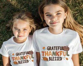 Thankful Leopard Turkey Shirt, Cheetah Turkey Shirt, Thanksgiving Shirt, Thankful Shirt, Fall T-Shirt, Thankful Family Matching T-Shirts