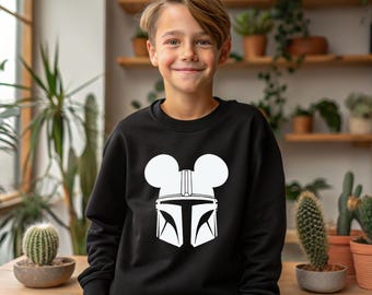 Retro Star Wars Kids Sweatshirt, Disneyland Family Trip Shirts, Disney Mickey Ears Mandalorian Shirt, Mandalorian Shirt, Disney World Shirt