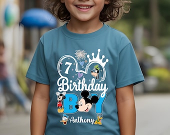 Mickey And Friends Birthday Boy Shirt, Disney Birthday Boy Shirt, Disney Shirt, Disneyland Vacation Birthday Outfit, Kids Birthday T-Shirt