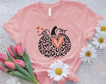 Leopard Pumpkin Shirt, Cheetah Pumpkin Shirt, Thanksgiving Shirt, Thankful Shirt, Fall Shirt, Pumpkin Shirt, Leopard Family Matching Shirts