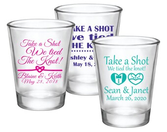 wedding shot glasses etsy