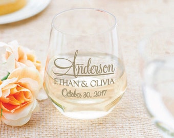 Wedding Wine Glasses Etsy