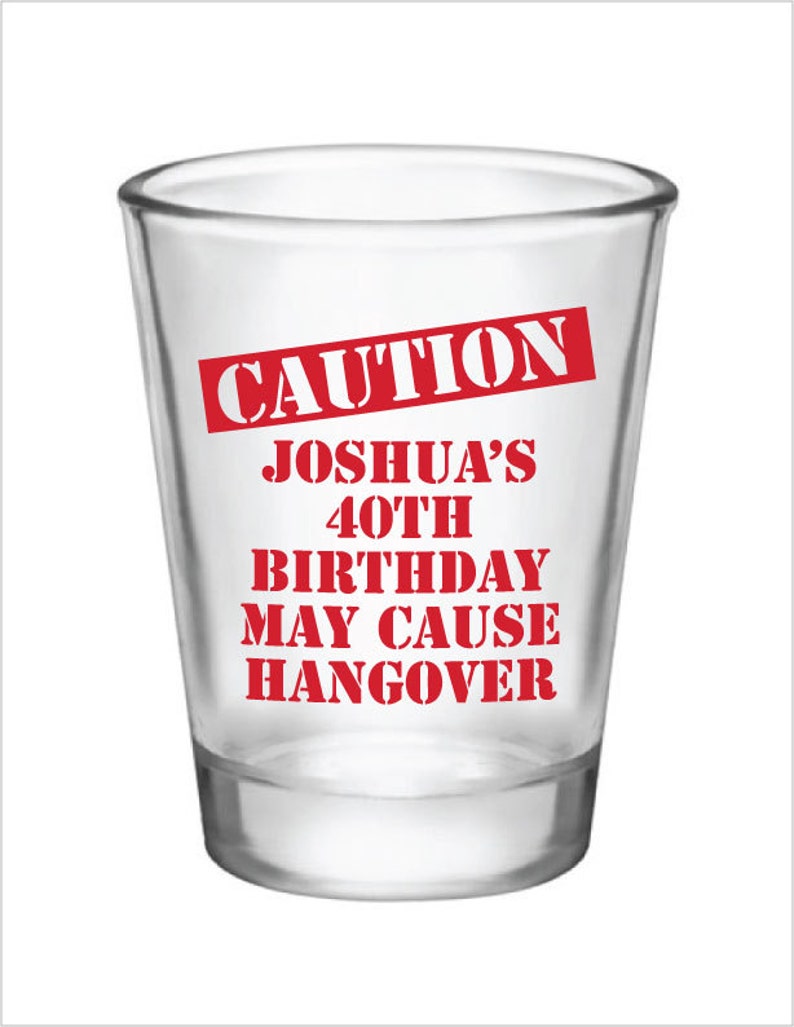 40th birthday shot glasses 40th birthday party favors custom Etsy