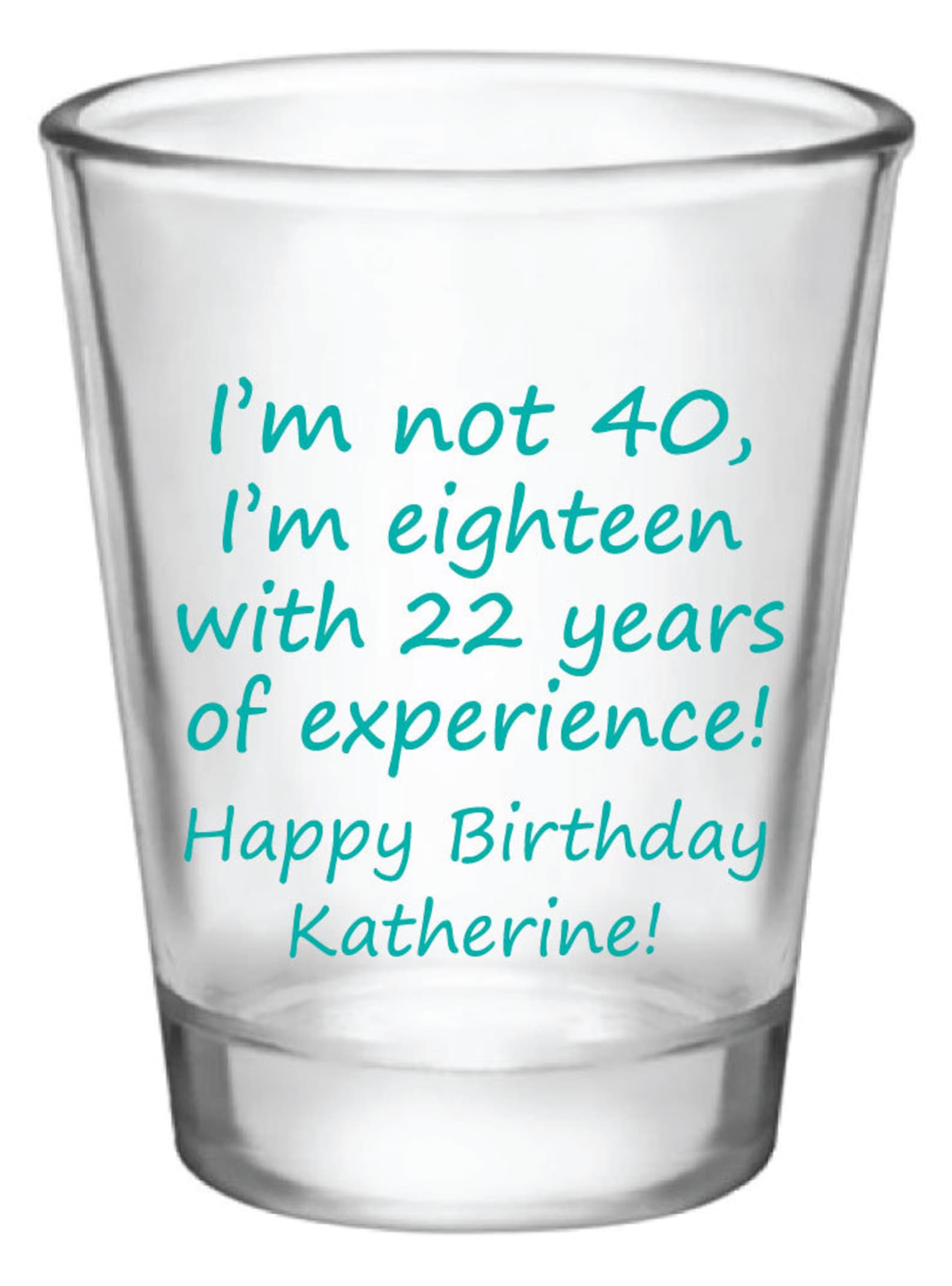 40th birthday shot glasses 40th birthday party favors custom Etsy