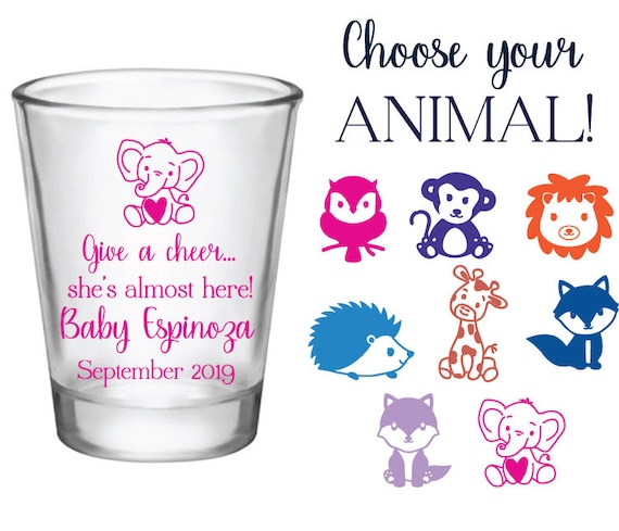personalized baby shower shot glasses
