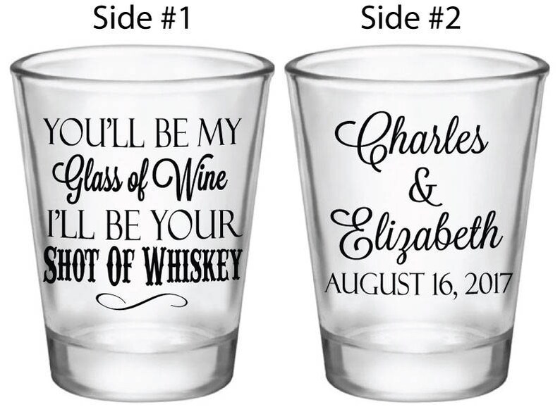 Rustic Wedding Favors Wedding Favor Shot Glasses Glass Of Etsy