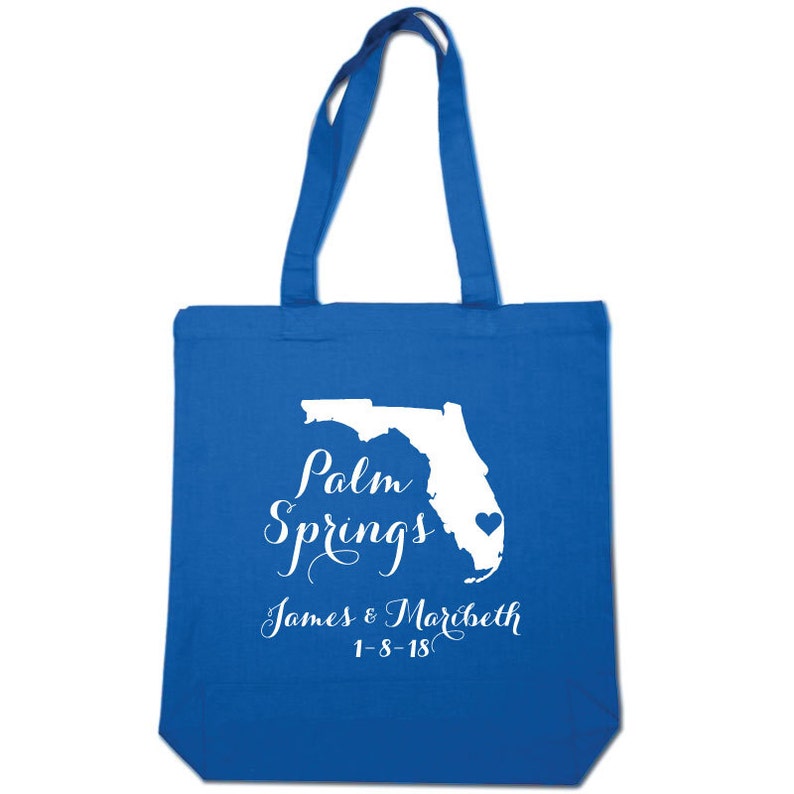 50 Personalized Tote Bags Custom Design for Florida Beach Etsy
