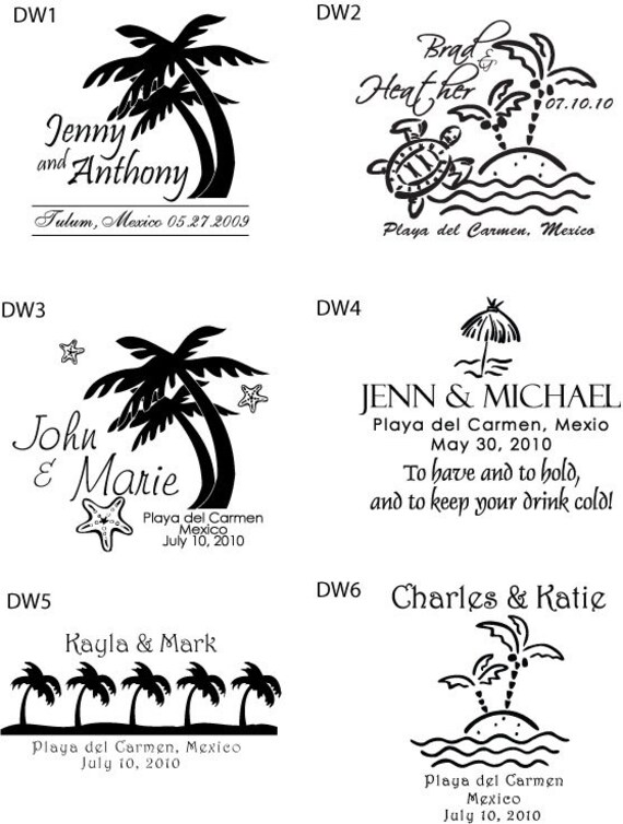 Destination Wedding Favors Wedding Cups Beach Wedding Etsy