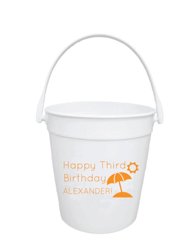 kid sand pails Kid favor bags birthday party favors 50 pieces 3rd birthday favors beach favors 32oz sand bucket