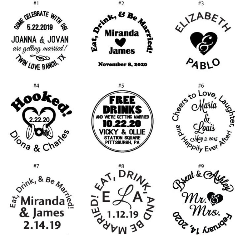 Wedding Favors Coasters Personalized Round Cork Drink Coasters Etsy