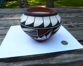 Vintage Acoma Pueblo Pottery Bowl Jar by Dora Antonio