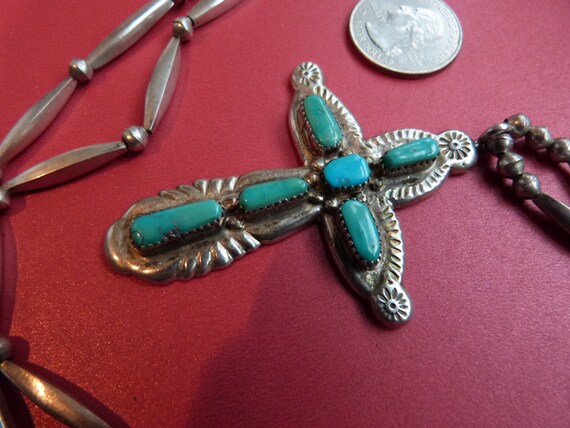 Vintage Native American Zuni L Iule Sterling Silver Gem