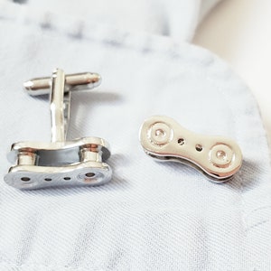 Bike Chain Cufflinks Shimano Dura Ace Ultegra 10 Speed Bicycle Mens Cuff Link Cyclist Groom Gift Groomsman Wedding Gift Triathlon - CLSHIM01