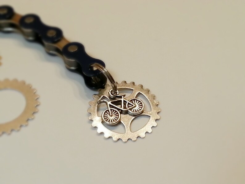 Bike Gear Bike Chain Key Chain With Charm KEBKGR01 Etsy