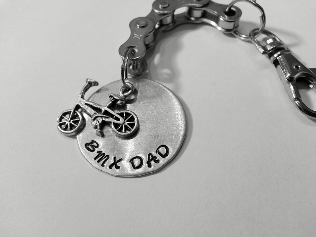 Personalized Bicycle Chain Key Chain BMX Dad 1 Dad Name BMX Etsy