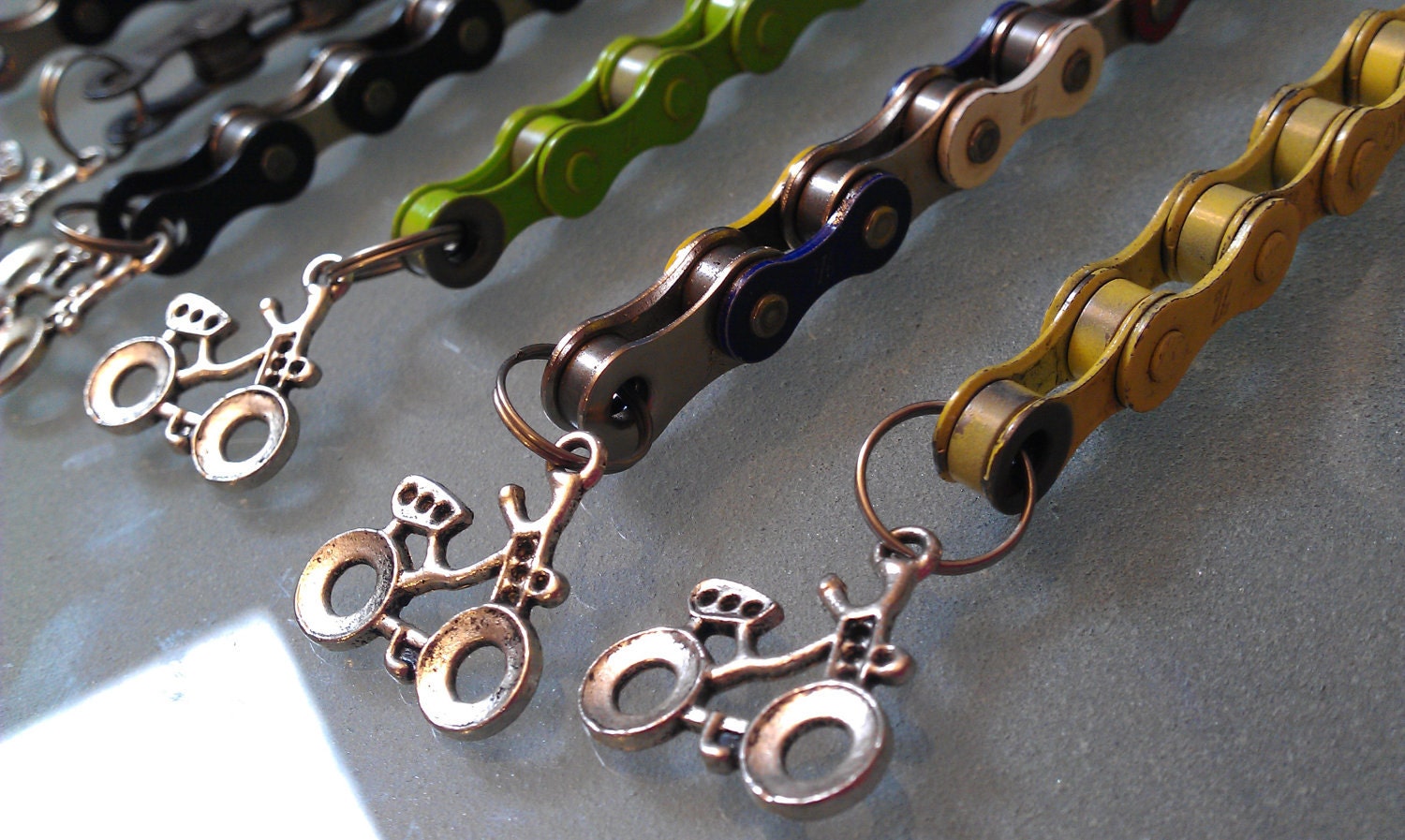 BMX Bike Chain Keychain With Charm KEBIKE01B Etsy