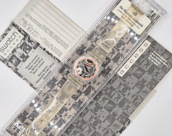 Orologio vintage Swatch Access SKK106 Magic Snow con scatola e documenti