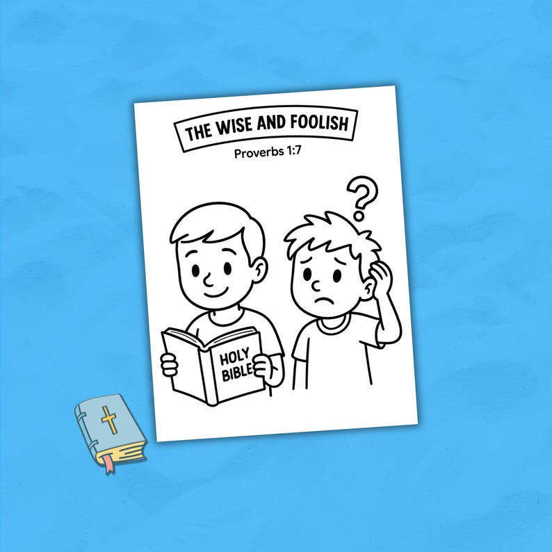 Proverbs Bible Coloring Pages and Songs for Kids (instant Download) - Etsy
