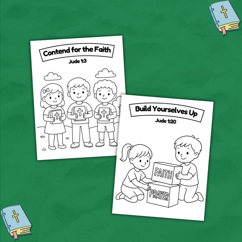 Jude Bible Coloring Pages and Songs for Kids (instant Download) - Etsy