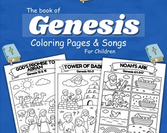 Kleurplaten en liedjes uit de Genesis Bijbel voor kinderen