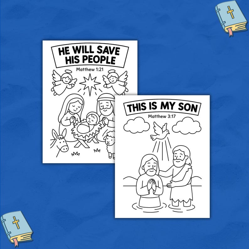 The Book of Matthew Bible Coloring Pages and Songs for Kids (instant ...