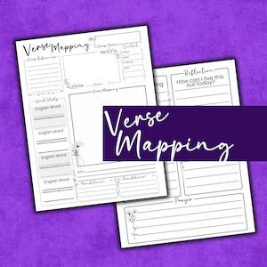 Mall för bibelversmappning, Word-studieguide, bibelverssidor