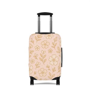 Floral Luggage Cover - Cute Travel Accessory - Perfect for Holidays - Gifts, and Adventures - Protective Suitcase Wrap