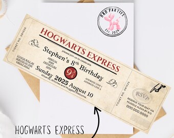 DIGITAL DOWNLOAD Train Ticket Party Invite