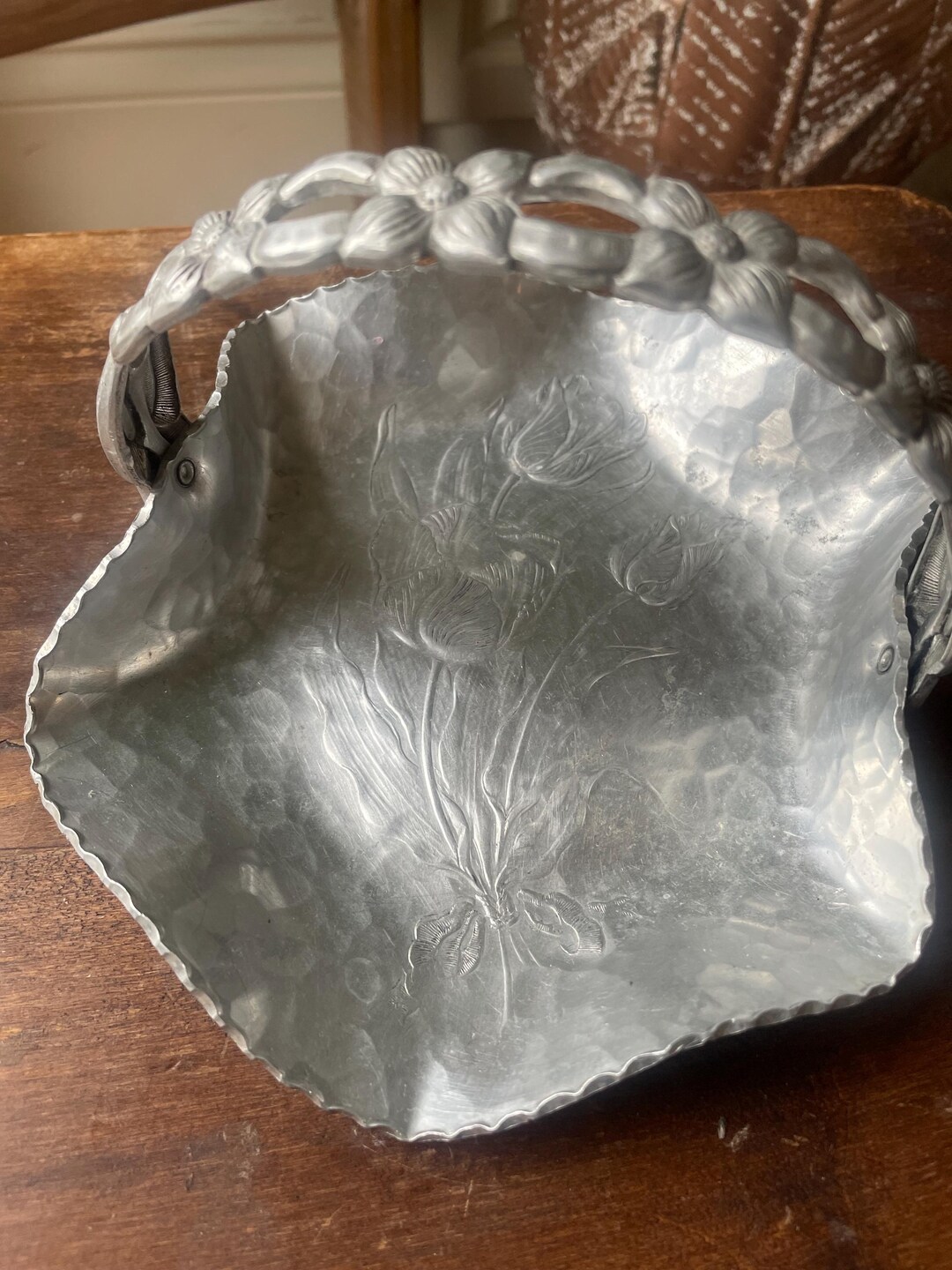 Hand Wrought Aluminum Traynull