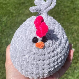 Handmade crochet chicken