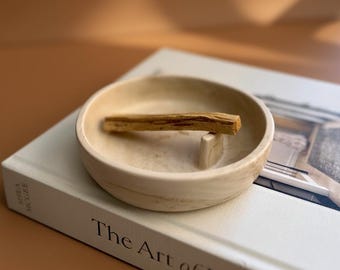 Handcrafted Palo Santo Holder | Modern Meditation Decor| Sage Burner & Ritual Tray | Minimalist Wabi-Sabi Meditation Decor| Zen Home Gift