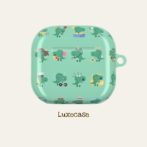 Cute Dinosaur Pattern Airpod Pro Case, Airpod 2nd Gen Case, Airpod 3rd Gen case, Airpods Case, Airpods Pro 2 Case, Airpod 4th Gen Cover