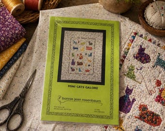 Mini Cats Galore Quilt Pattern Bonnie Jean Rosenbaum Cat Quilt Sewing Craft
