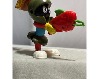 Vintage Looney Tunes Marvin the Martian Action Figure with Ray Gun Retro Toy