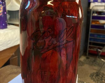 Wood grain Ball Jar