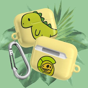 Dinosaur Fossil Earbud Case – Colorful Prehistoric Design – Cute Dino Skull Shell Art – Compatible with various AirPods Models