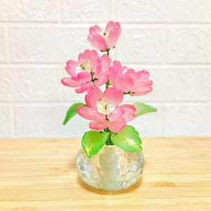 Handcrafted Stained Glass Jasmine Flower: Unique Floral Home Decor