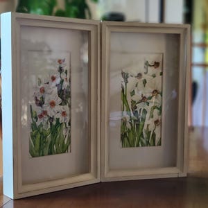 Vintage inramade blommönster – Set om 2