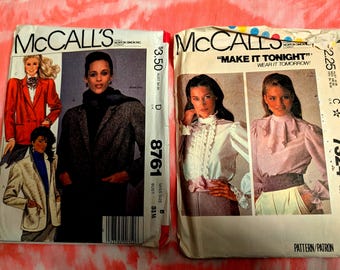 Vintage (1980) Sewing Pattern Jacket and Blouse