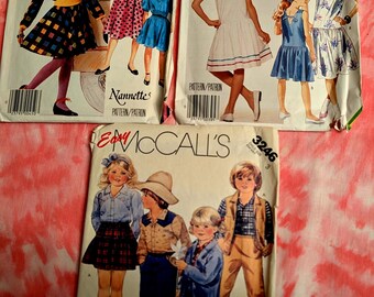Vintage (1980) Girls and Boys Sewing Pattern