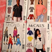 Bishop Sleeve Blouse Sewing Pattern | Stand Collar Blouse | XS-5XL ...