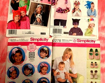 Sewing Pattern Hats, Hair Accessories, Slippers